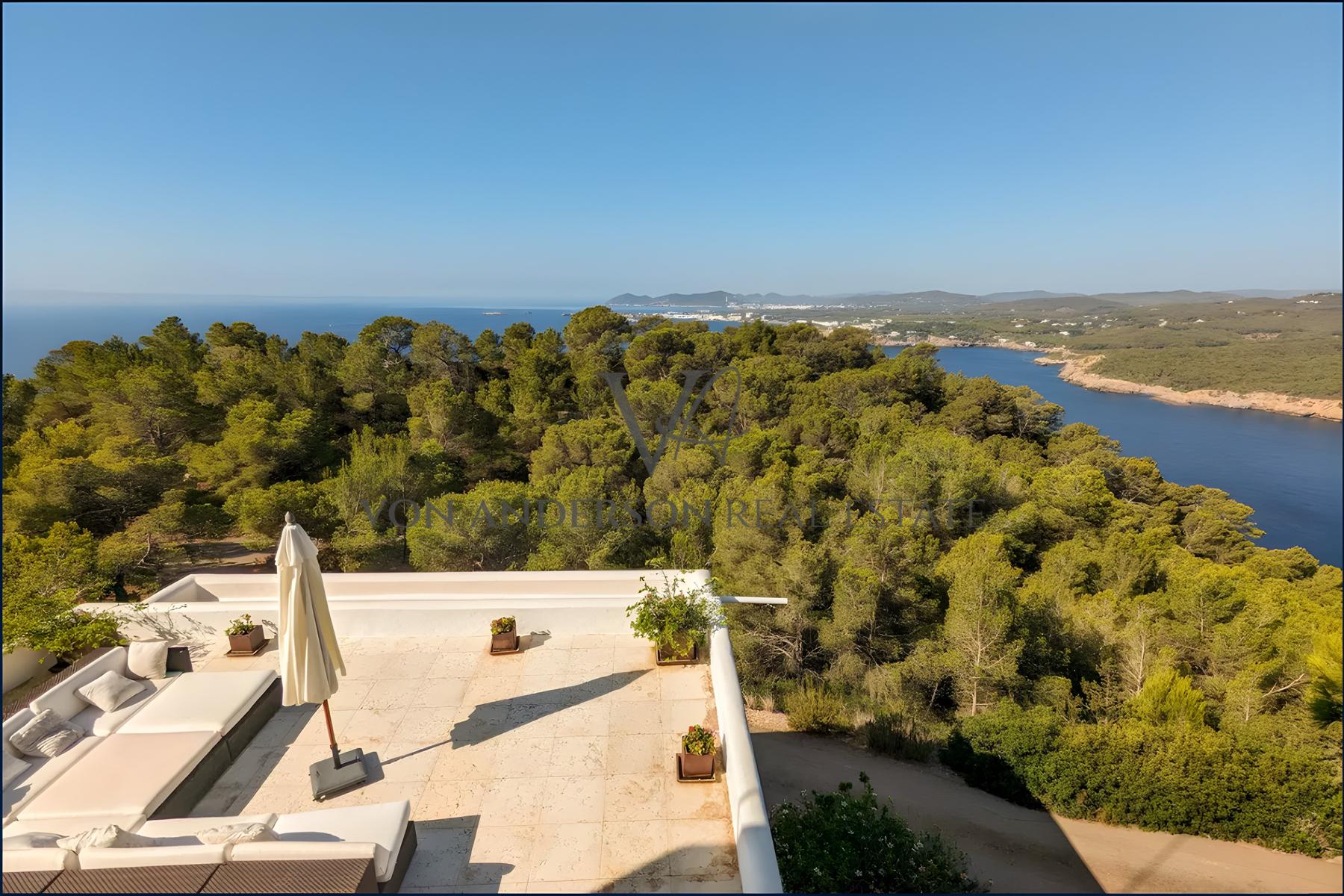 Impressive Hilltop Estate with Tourist License, 360º Panoramic Views and Private Road Access, ref. VA1054, for sale in Ibiza by Von Anderson Real Estate