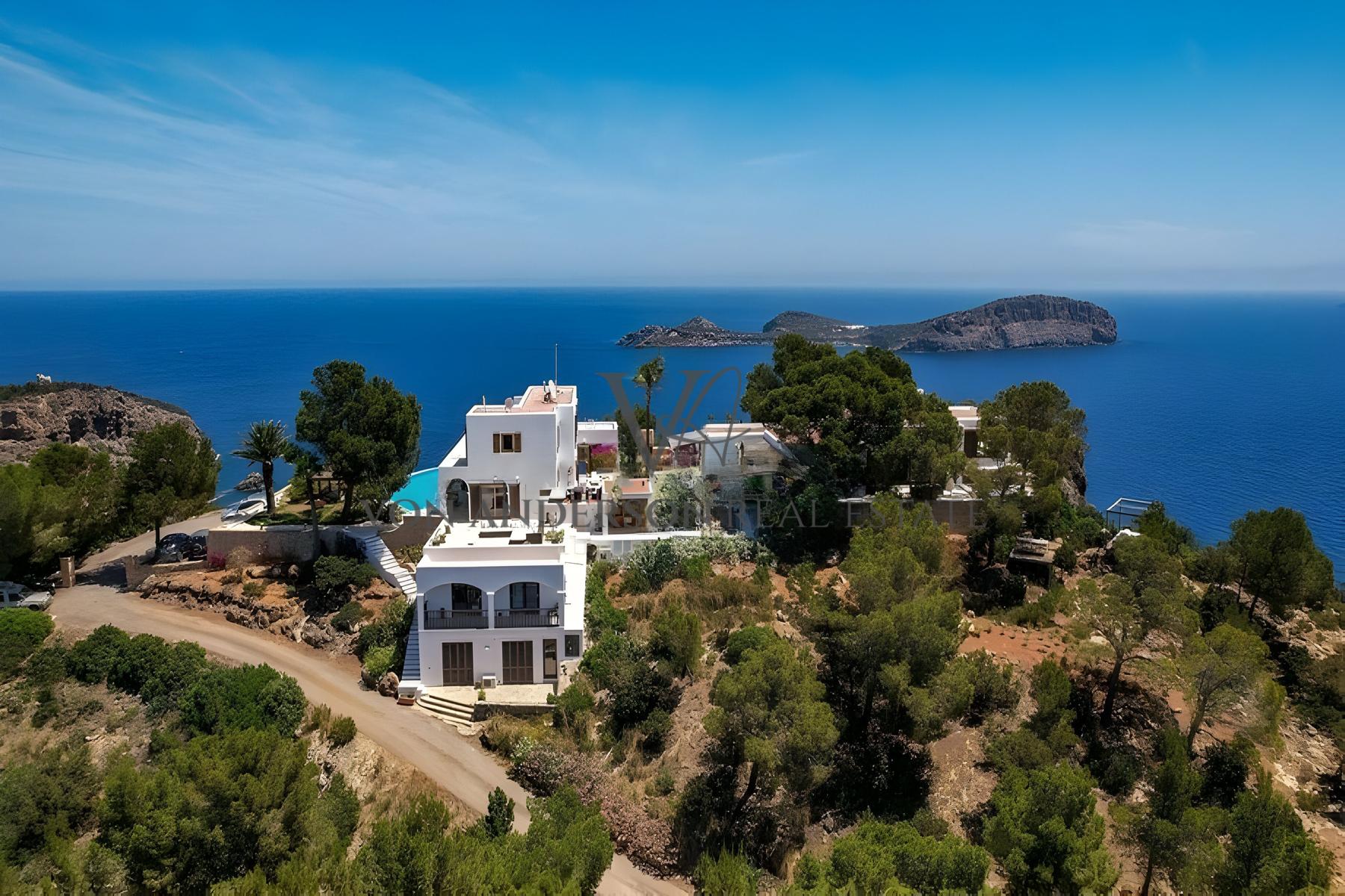 Impressive Hilltop Estate with Tourist License, 360º Panoramic Views and Private Road Access, ref. VA1054, for sale in Ibiza by Von Anderson Real Estate