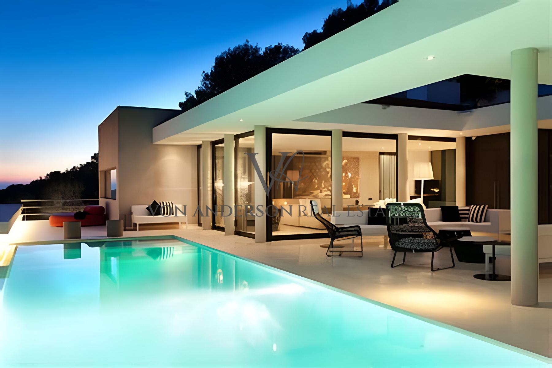 Impressive Hilltop Estate with Tourist License, 360º Panoramic Views and Private Road Access, ref. VA1054, for sale in Ibiza by Von Anderson Real Estate