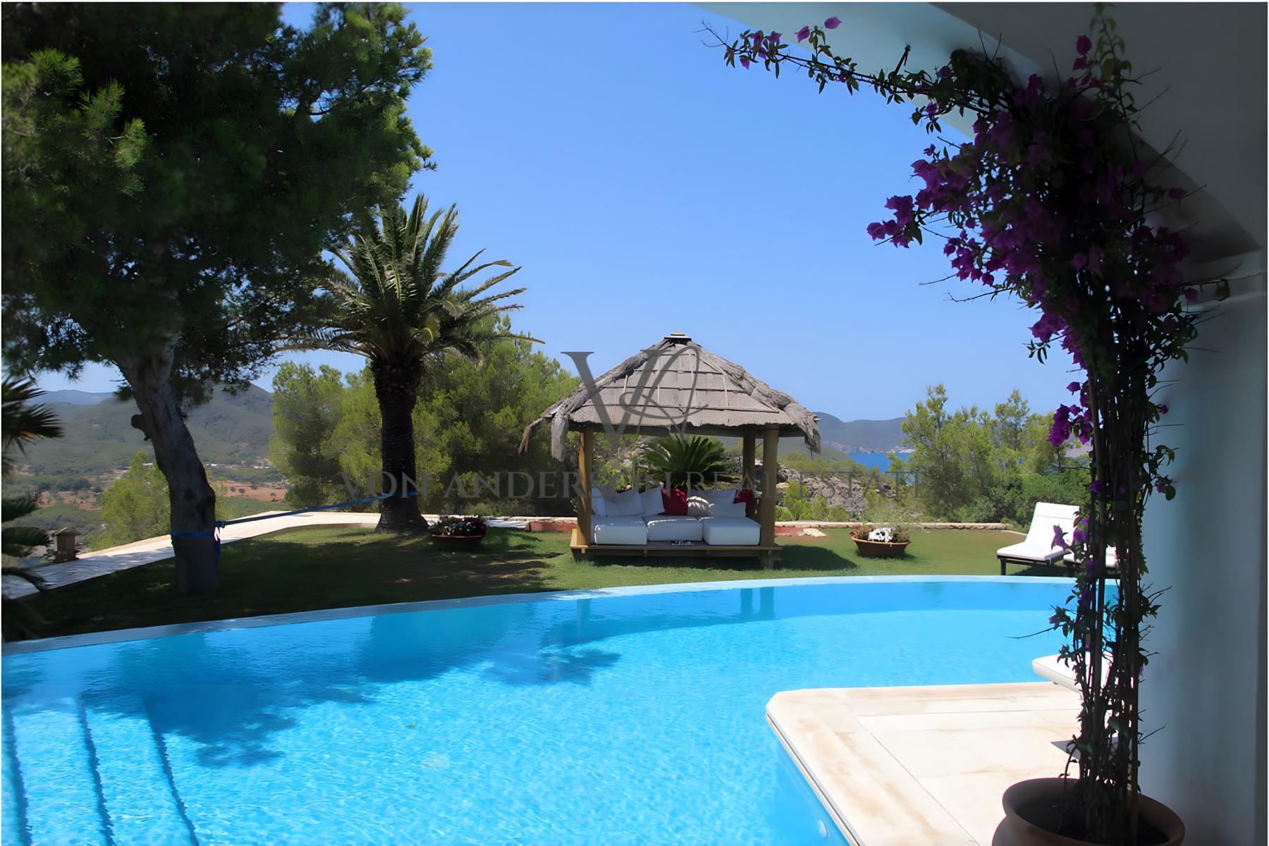 Impressive Hilltop Estate with Tourist License, 360º Panoramic Views and Private Road Access, ref. VA1054, for sale in Ibiza by Von Anderson Real Estate